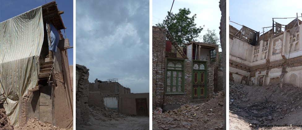 Maisons détruites de la vieille ville.