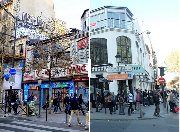 Illustration pour l'articleBarbès ou le marketing territorial - Le Barbès avant et après. Transformation du quartier par la gentrification