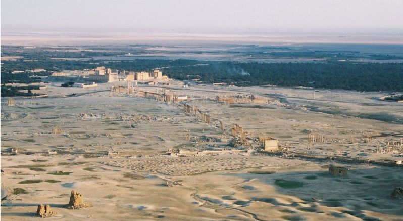 Palmyre patrimoine en péril sur Site et Cité vue sur la cité antique menacée par Daesh