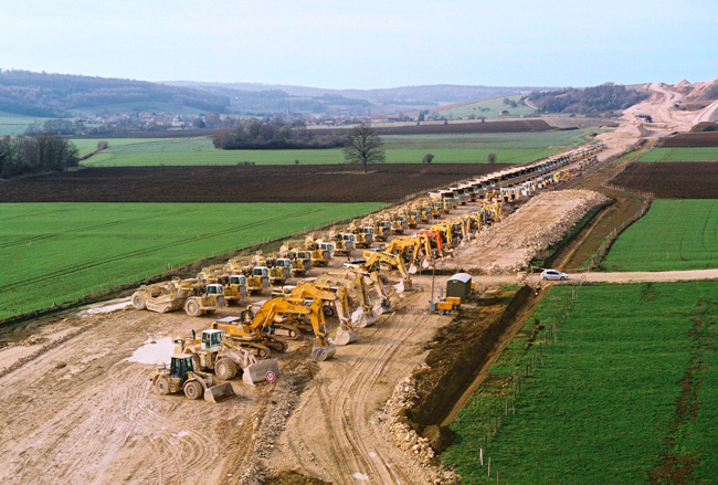 Chantier de la LGV dans le Poitou